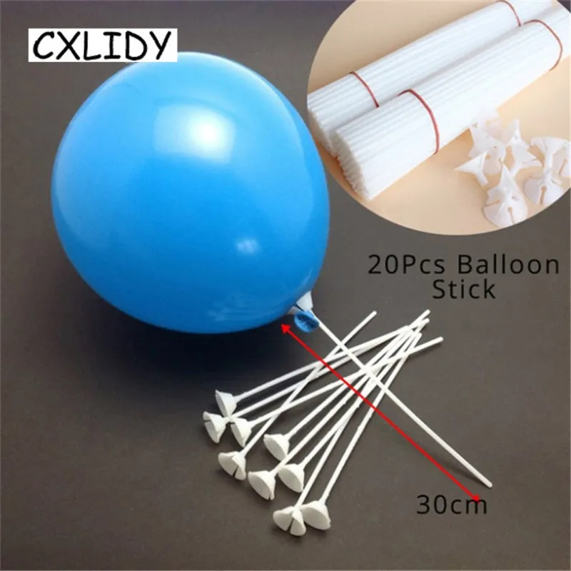 20pcs Balloons Holder Sticks with Cup Latex Balloon Stick White PVC Rods Party Supplies Party Decoration Accessories GM0 (16)