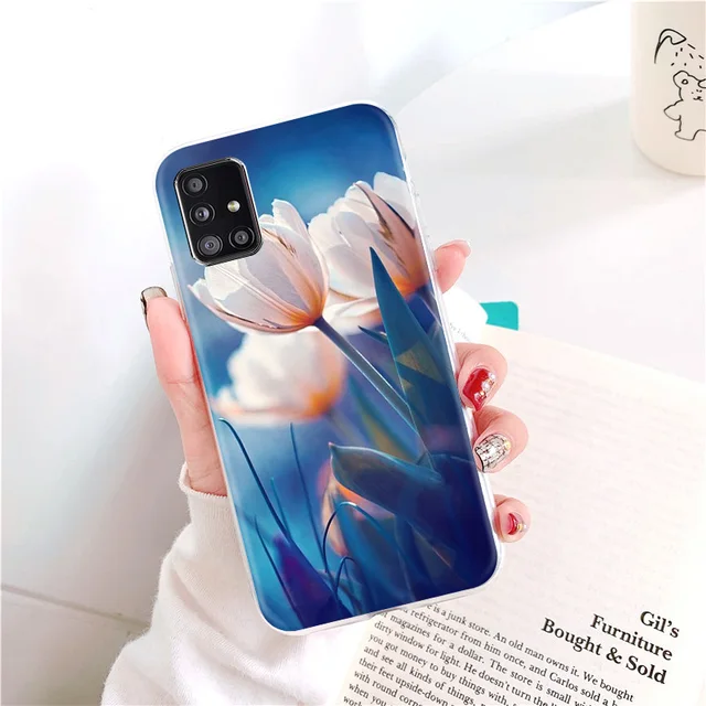 For Samsung A32 Case For Samsung Galaxy A12 A21S A52 A72 A51 A71 Flamingo Soft TPU Silicone 4G 5G A325F A326B Back Cover Fundas Q070