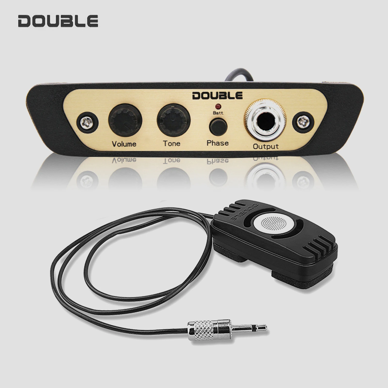 

Electric Guitar Pickup DOUBLE CJ01L Cajon Box Drum Preamp Pickup Musical Instrument Pickup with Mic 1/4 Inch Jack