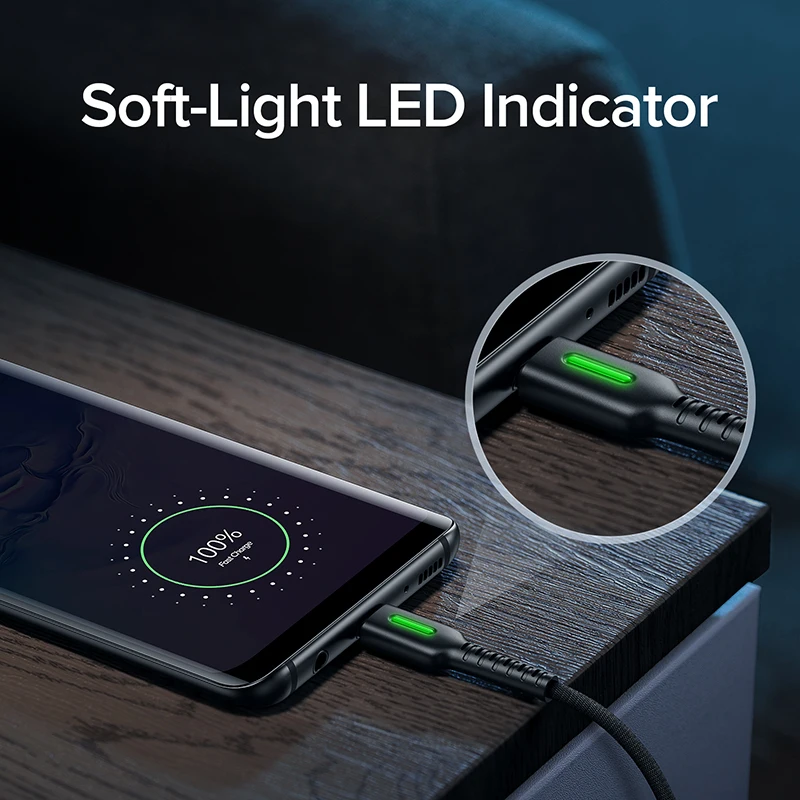 INIU 3.1A микро USB кабель LED мобильный телефон зарядное устройство типа C для быстрой