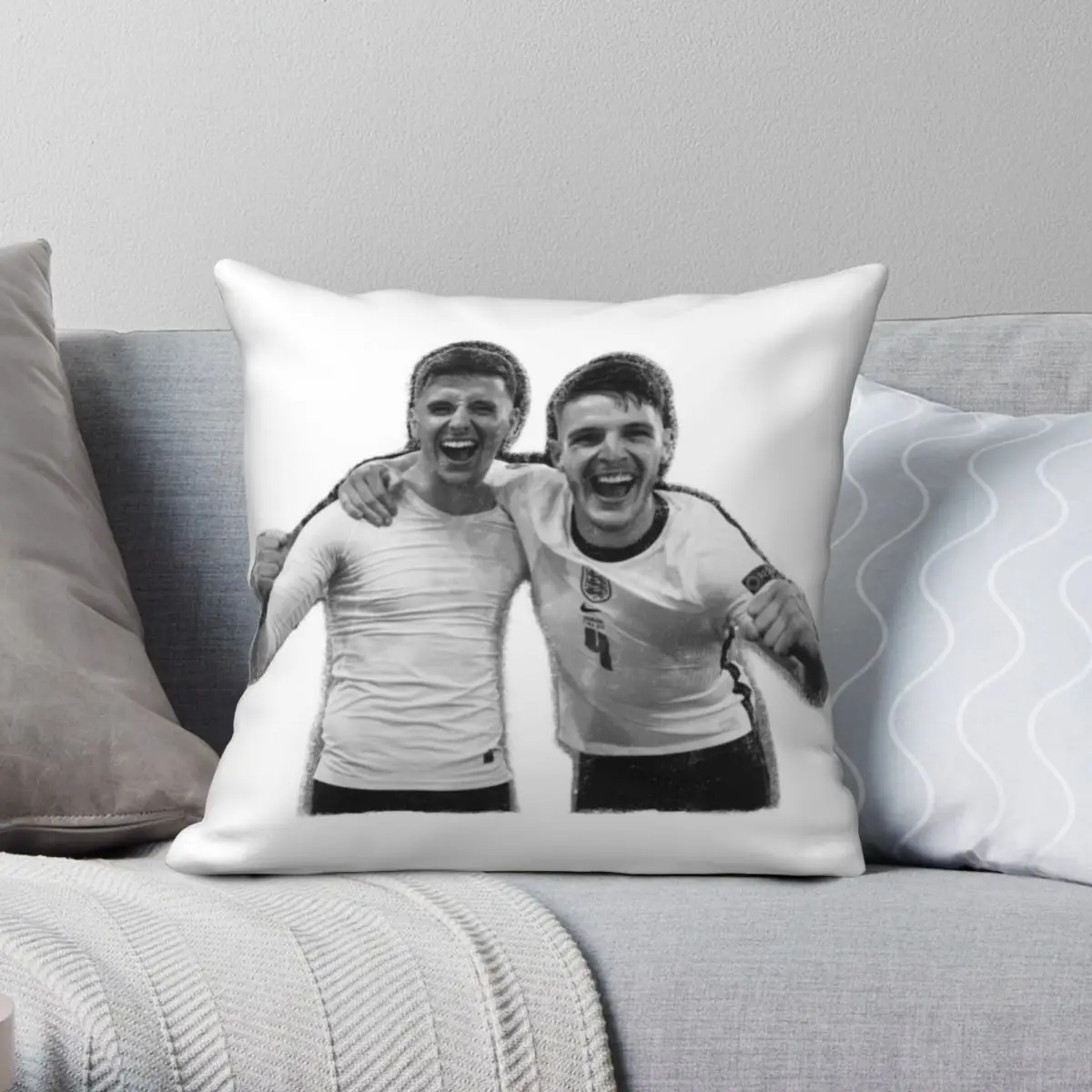 

Mason Mount And Declan Rice Square Pillowcase Polyester Linen Velvet Pattern Zip Decor Pillow Case Sofa Cushion Cover Wholesale