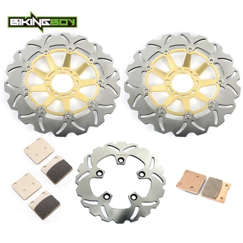 

BIKINGBOY Front Rear Brake Discs Disks Rotors Pads For Suzuki GSXR 1100 GSX-R 1100 GU74 86 87 88 1986 1987 1988