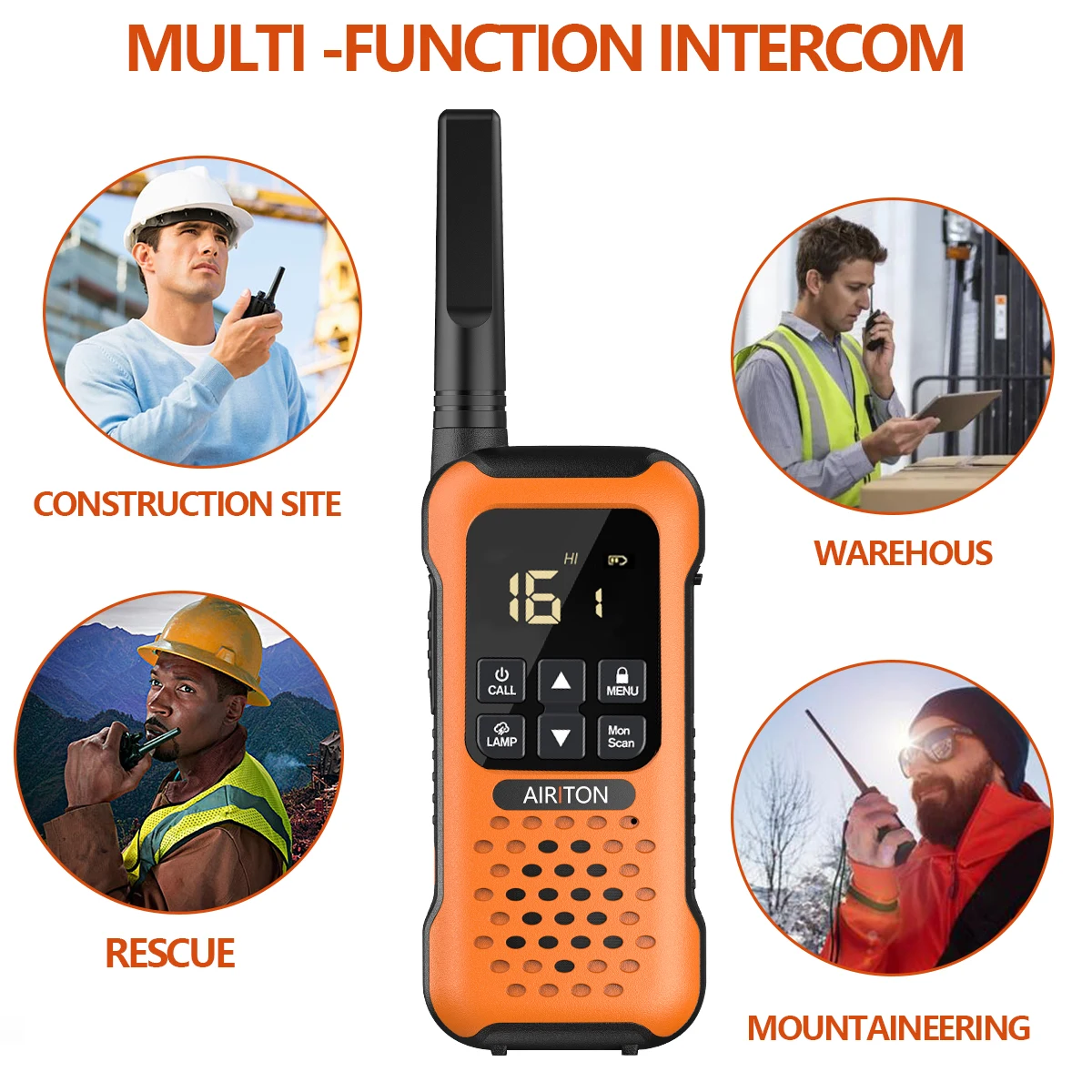 2Pcs Airiton AI-9R IP67 Floating Walkie Talkie Waterproof 30KM Long Range Powerful PMR/FRS Two way Radio Upgrade of UV-9r Plus long range walkie talkies 200 miles