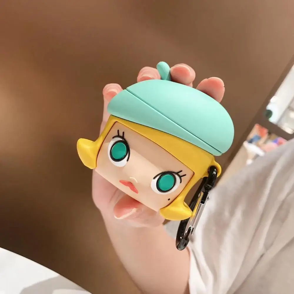 

For AirPods Case Cute Cartoon Molly Earphone Case For Airpods 2/i10/i11/i12 TWS Soft Protect Cover with Hook