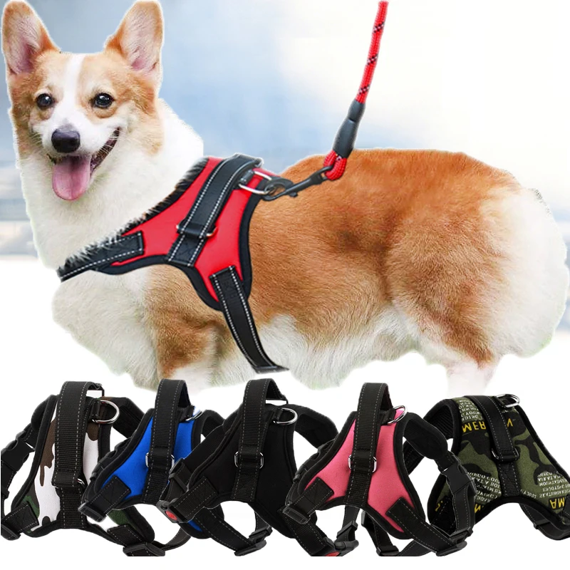 Harness Vest Pets-Accessories Chest-Strap Dog Pet-Large Walk-Out Soft for Medium