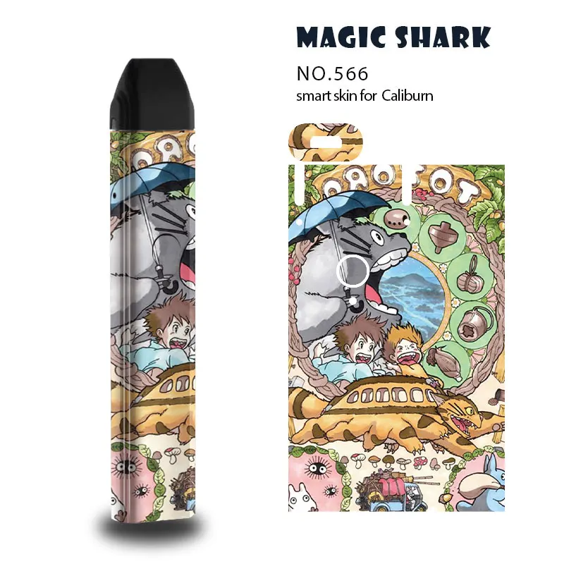 Magic Shark Venum Toroto Flash Man череп пиратский динозавр Тигр чехол для крышки корпуса полная пленка наклейка для Uwell caliborn 566-578