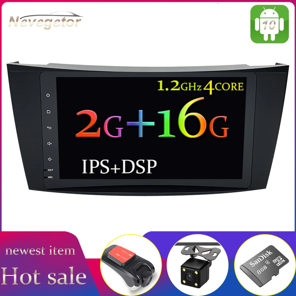 Автомобильный радиоприемник стерео-система на Android 10 с GPS 8 &quotэкраном для Mercedes Benz