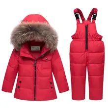 Пальто для русской весны комплекты одежды для девочек детская одежда для маленьких мальчиков и девочек, новогодняя парка зимние пуховики Зимняя одежда