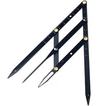 

Sliding Shaping Tool Eyebrow Stencil Ruler Gold Ratio Measure Three-point Positioning Stainless Steel Balance Caliper Home Salon