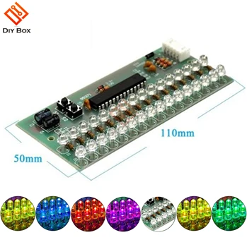 

16 LED Dual Channel Signal MCU Adjustable Display Pattern LED VU Meter LED Level Indicator Audio Music Equalize Module DC 6V 12V