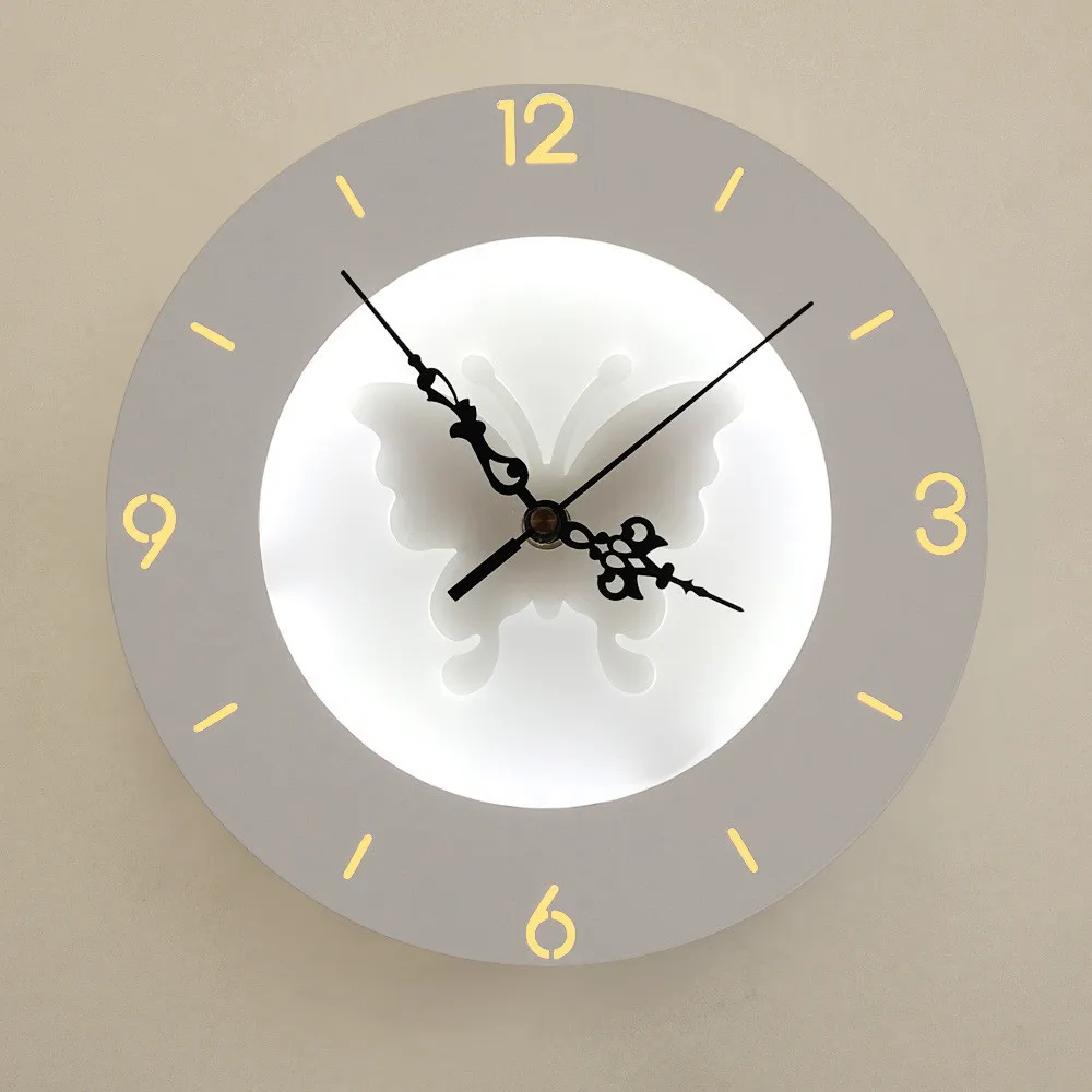 

22W indoor LED clock wall lamp decoration home lighting living room bedroom lamp AC90-260V white light warm light