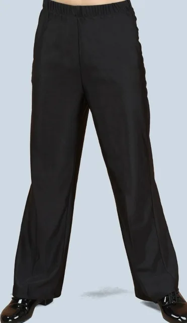Pants Топ для латинских танцев, для мальчиков, Сексуальная рубашка с v-образным вырезом, черные широкие штаны, детские костюмы для латинских танцев, костюмы для детей, румба-ча - Цвет: Pants