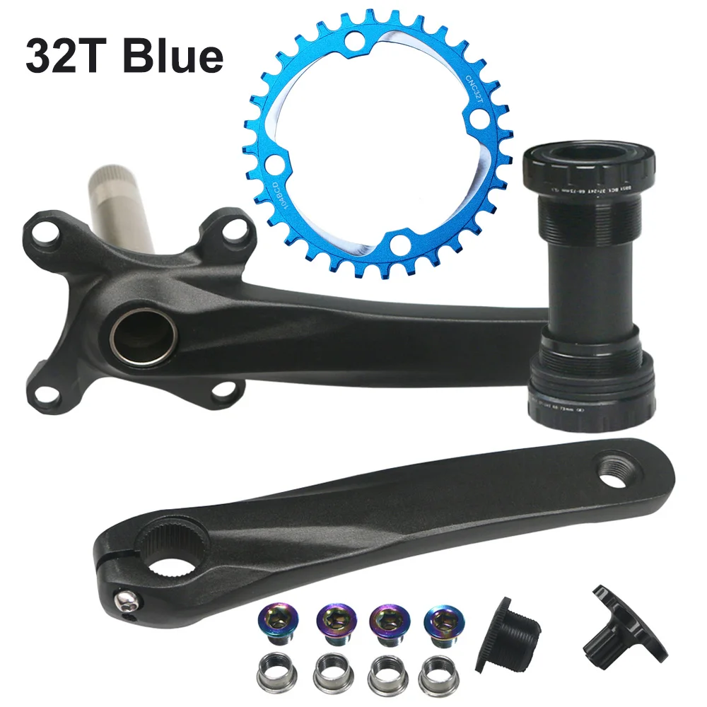 104BCD MTB mountain Road Fahrrad Kurbel 170mm BMX Bike Kurbel set Bottom 68BB Single speed Kettenblatt fit shimano deore teile – Detail 8