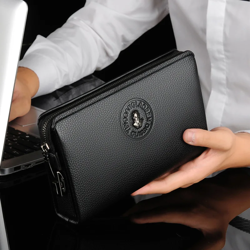 New Men's clutch bag Anti-theft password lock business Men Wallets Male Zipper Large Capacity Wallet For portafoglio uomo | Багаж и