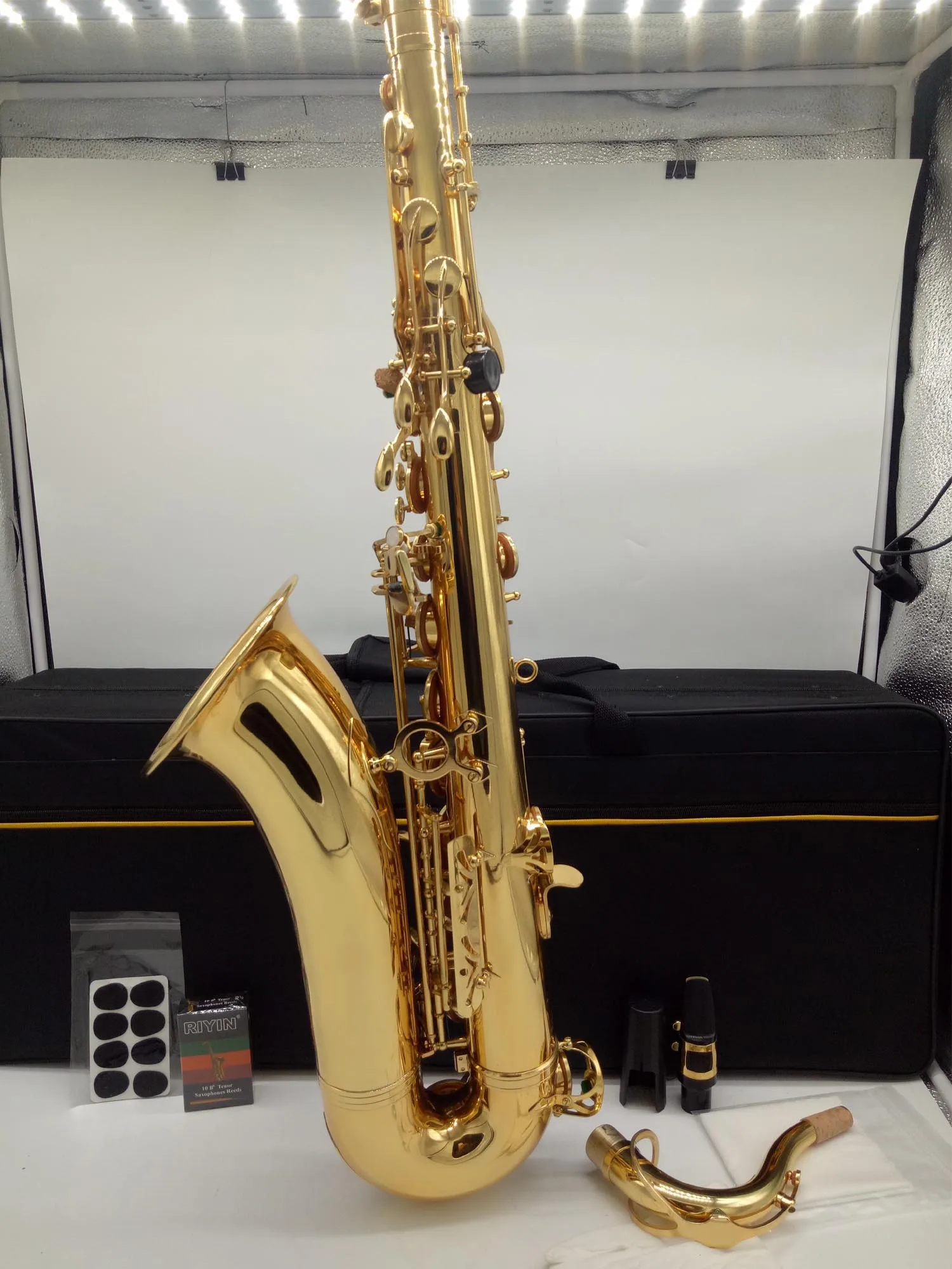 Музыка Fancier клуб тенор саксофон Ссылка 36 золотой лак b-плоский тенор Sax R36 с Чехол мундштук камыша шеи
