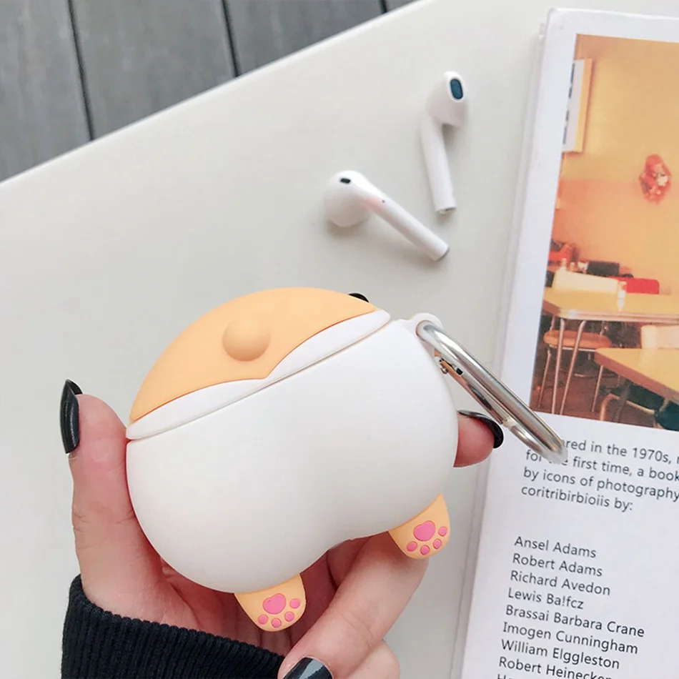 1069D 3D чехол для наушников для Airpods Pro, силиконовый чехол, ягодичный Кот, Мультяшные наушники/Earpods, чехол для Apple Air pods Pro 3, чехол, брелок - Цвет: 1069D