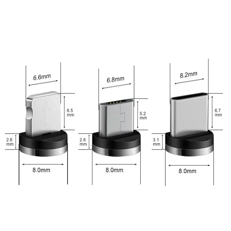 HEEMAX Magnetic Cable plug Type C Micro USB C Plugs