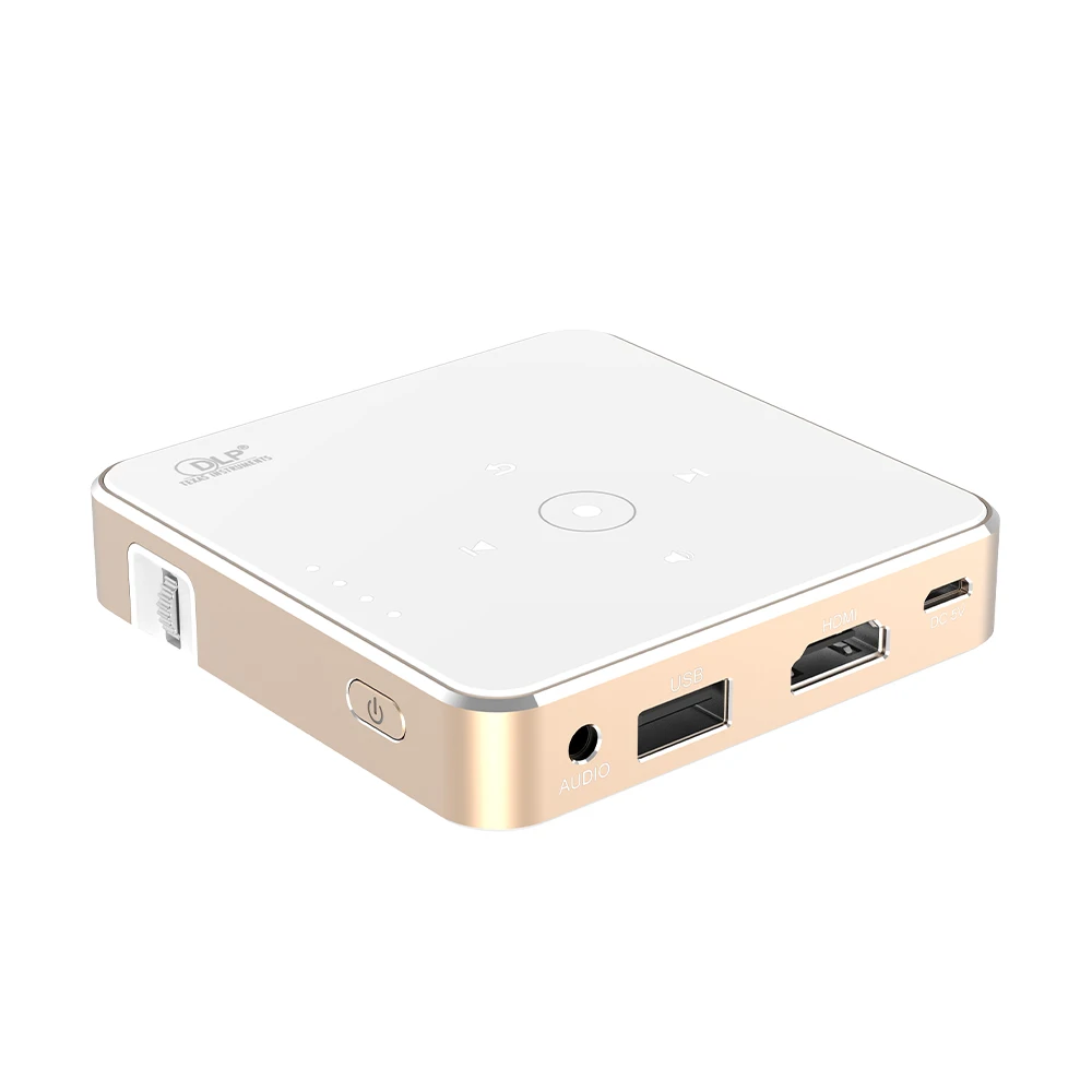P30 White Aumiro мини-проектор P30 ручной карманный светодиодный проектор портативный 3D DLP проектор HD/1080 P домашний кинотеатр видео проектор - Цвет: P30 White