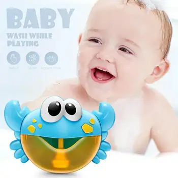 

Plastic Cartoon Crab Bubble Machine Music Bubble Maker Baby Bath Shower Toy