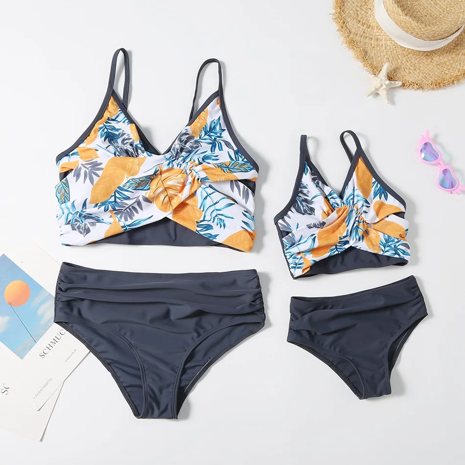 

Tank Mother Daughter Matching Swimsuit Family Look Mommy and Me Swimwear Clothes Women Girls Mom Mum Baby Bikini Beachwear Dress