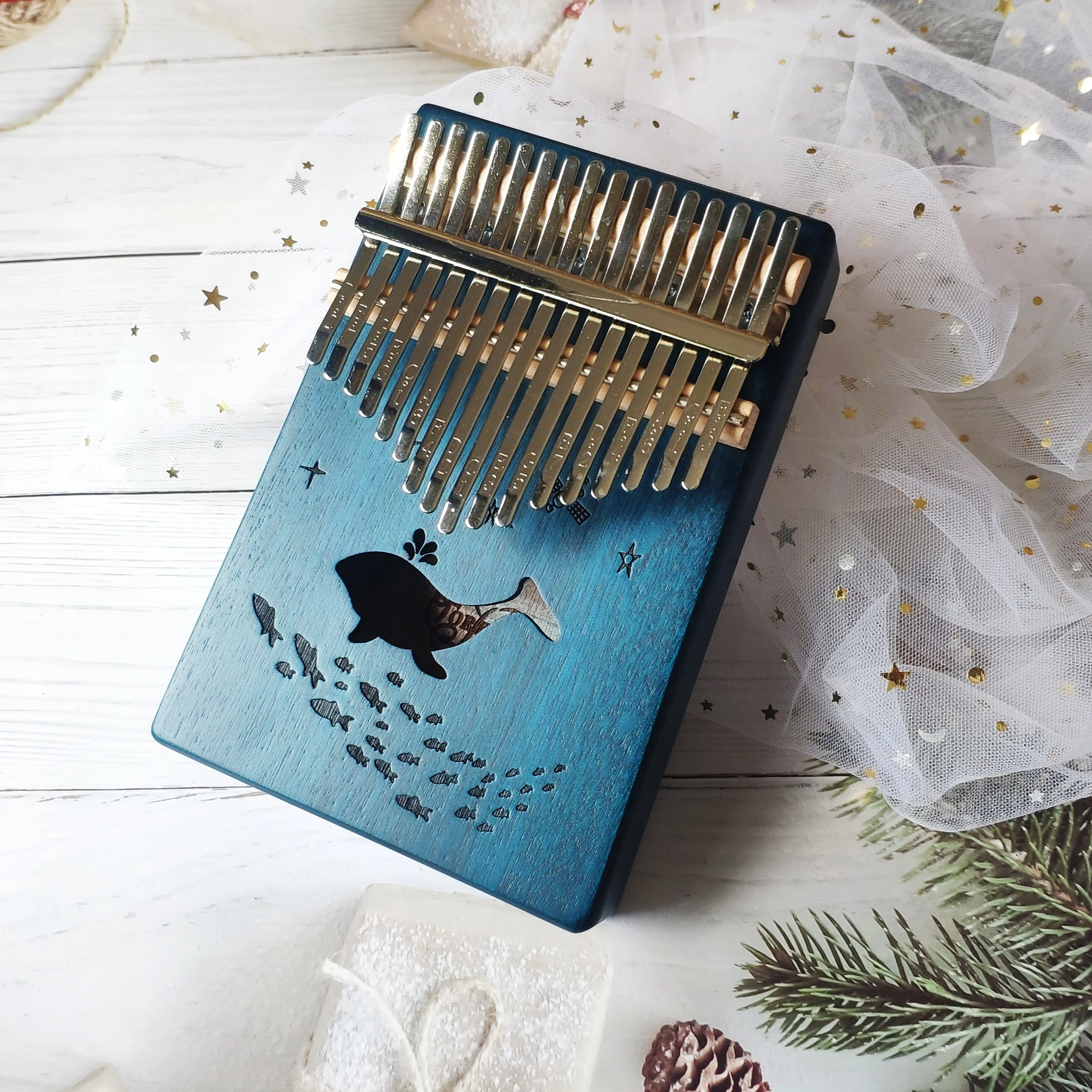 Musical-Instruments Mahogany Kalimba Piano Music-Box Acacia Creative High-Quality Wood-Body