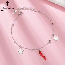 Letdiffery винтажные красные детские звезды шары женские браслеты никогда не выцветают серебро Нержавеющая сталь летние ювелирные изделия свадебные подарки