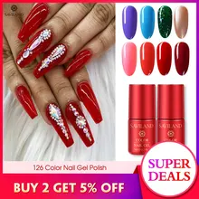 SAVILAND 126 цветов, Новое поступление, полуперманентный верхний слой, УФ светодиодный Гель-лак, впитывающий гель для ногтей, Гель-лак для ногтей