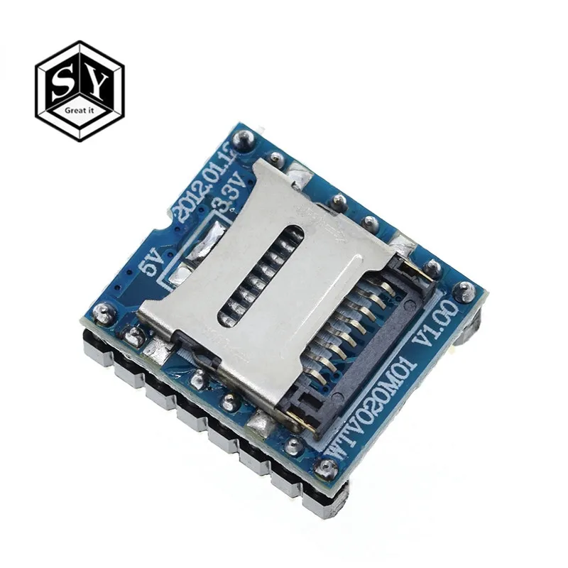 1 шт. WTV020 WTV020-SD Mini SD-карта MP3 звуковой модуль для фотографий | Электронные