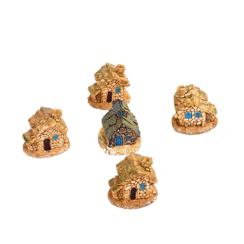 

Stone House Fairy Garden Craft Mini Cabin Landscape Decoration Diy Resin Crafts