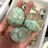Natural Quartz green moonstone palm Crystals Healing Stones For feng shui 4