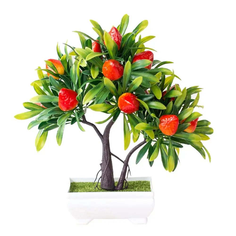 1Pc Artificial Fruit Strawberry Tree Bonsai Home Office Garden Desk Party Decor | Дом и сад