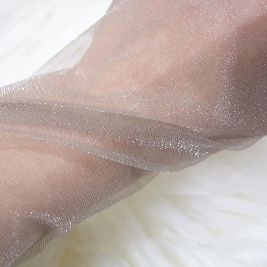 2Pcs Womens Sparkle Stockings Pantyhose Ultrathin High Waist Tights Tulle Shimmer High Waist Strumpfhose