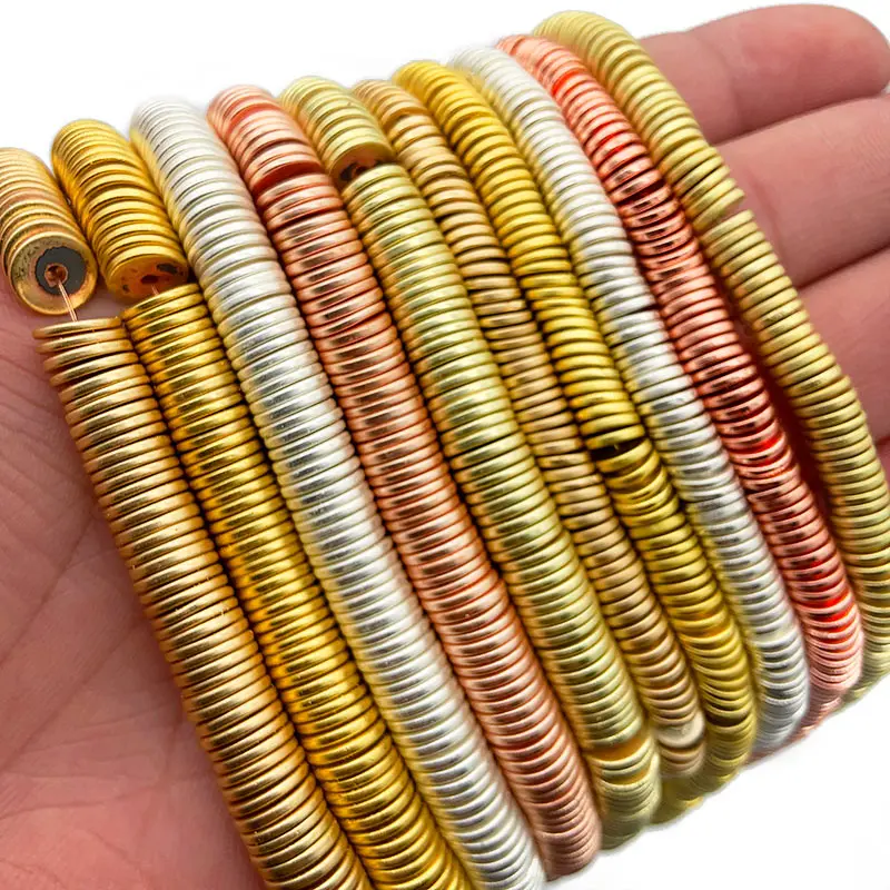 Matte Rose Gold Hematite Spacer Beads