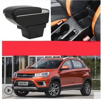 

For Chery Tiggo 3X armrest box central Store content box with cup holder ashtray decoration With USB interface