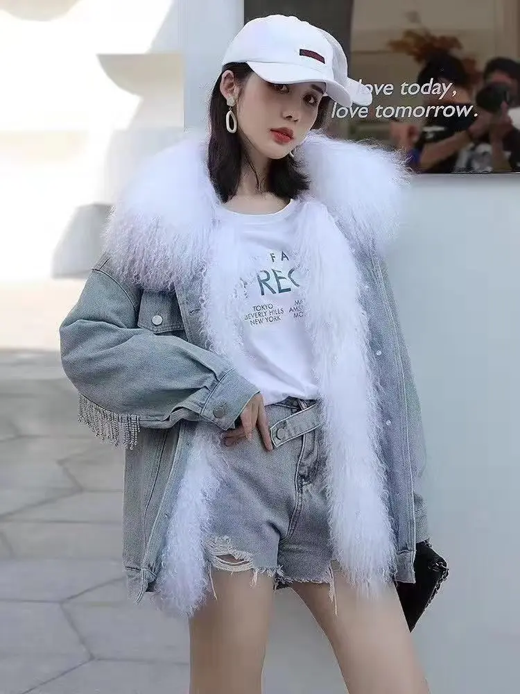 Джинсовая куртка для женщин xineandi пальто и куртки для женщин chaquetas mujer invierno Японская уличная одежда