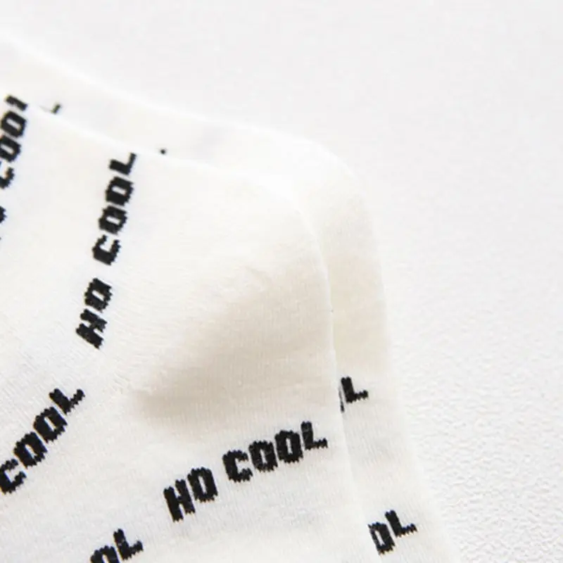 5 пар, хлопковые носки для женщин и девочек с забавными надписями, крутые Чулочные изделия с буквами B0KD