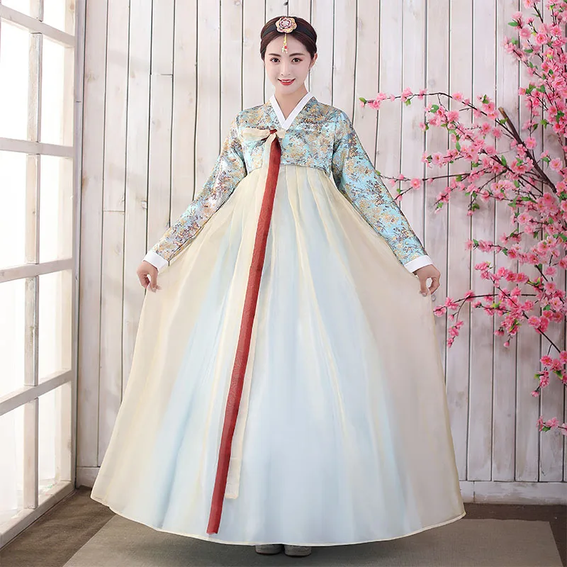 Новые женские корейские традиционные ханбок женские Anicent Ретро корт Свадебные платья леди Азиатский дворец сцена косплей одежда