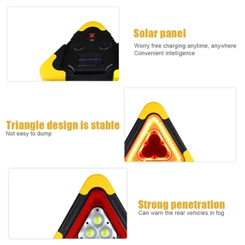 

Hot Rechargeable solar LED Work Lamp Portable Emergency Multifunctional Warning Light for Camping, Hiking, Car Repairing