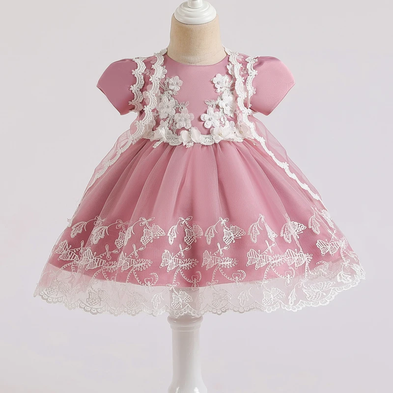 Winter Christmas Dress Elegant Toddler Baby Girl Birthday Dress For Girl Clothing Long Sleeve Lace Bow Princess Dress Party