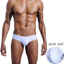 Мужские сексуальные шорты для плавания плавки с пуш-падом, плавки, белые плавки для плавания, купальный костюм для бассейна, мужская спортивная пляжная одежда для серфинга
