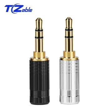 

3.5mm Jack 1/8" Plug 3 Poles Stereo 3.5 mm Headset Male Audio Jack Adapter Wire Connector Solder Metal Alloy Gold Plated 6.0mm