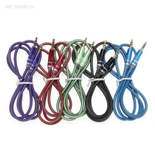 UV Spring Audio Cables 3 5 Jack AUX Audio Cable 3 5MM Male to Male Cable For Phone Car Speaker MP4 Headphone Jack 3 5 100pcs lot