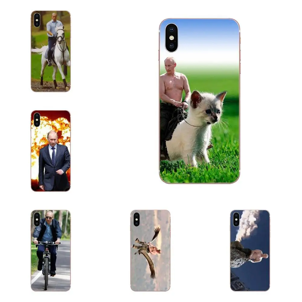 

Soft TPU Protector For Huawei Honor Mate 7 7A 8 9 10 20 V8 V9 V10 G Lite Play Mini Pro P Smart Mr Putin Russian President Riding