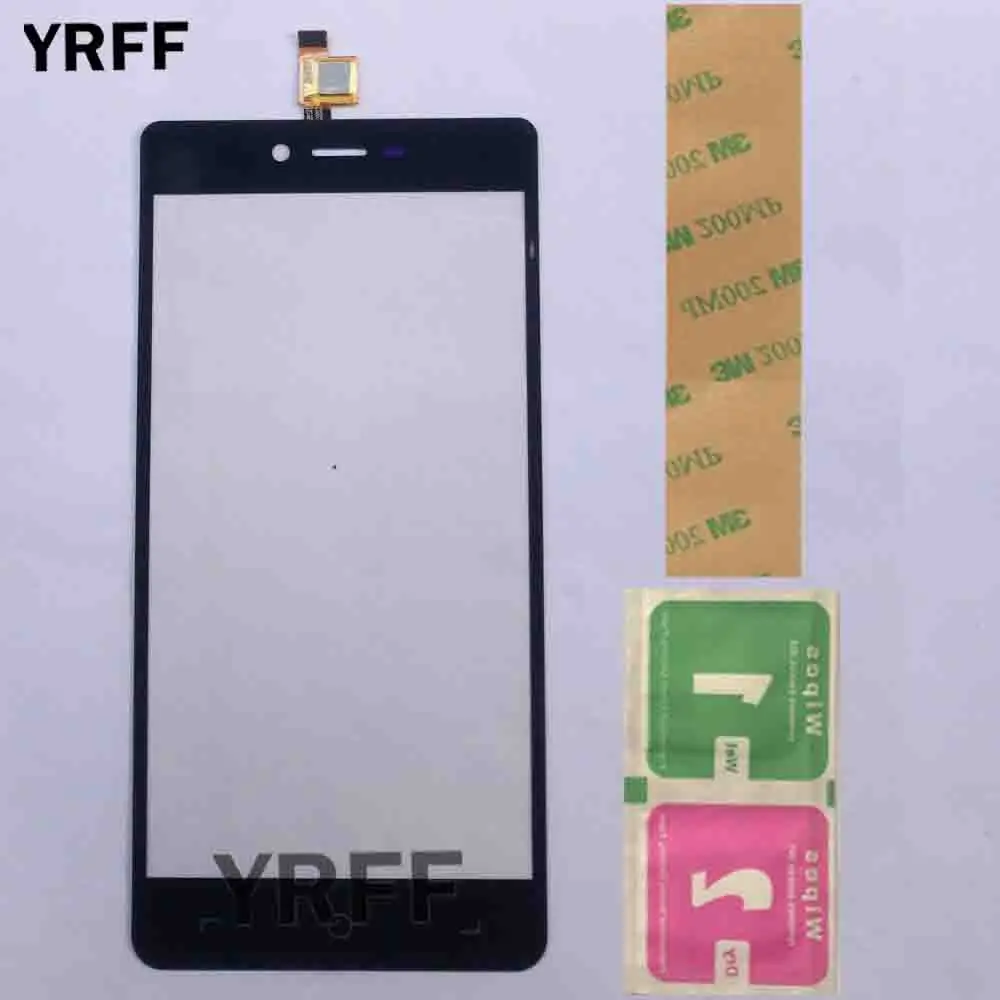 5,5 ''сенсорный экран для Elephone S2 Plus сенсорный экран, сенсорный экран дигитайзер Панель переднее стекло объектив сенсор клейкие салфетки - Цвет: Black