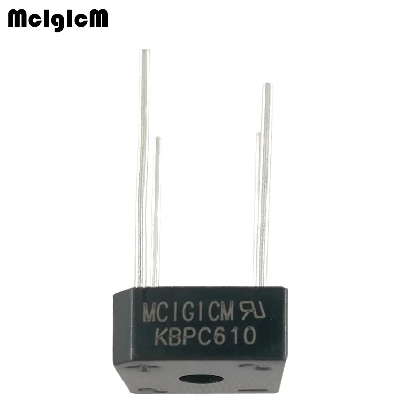MCIGICM 5PCS 6A 1000V diode bridge rectifier kbpc610