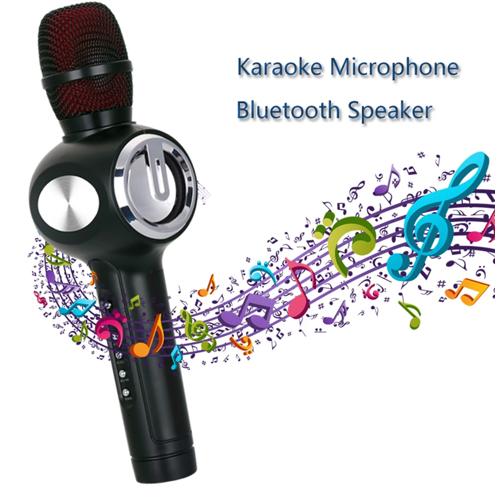 Беспроводной микрофон Bluetooth Mikrofon караоке машина Поддержка дуэта пение для IOS Android
