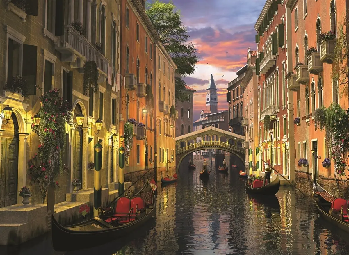 

At Jigsaw Puzzle 3000 Pcs Venice at Dusk For Adult&Kids Toy Educational Entertaintment Landscape Fun Games