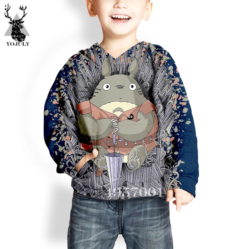 08 Детская толстовка в стиле Харадзюку С 3D принтом аниме «Tonari no Totoro»; Повседневная Уличная одежда для малышей; забавная одежда; детская модная толстовка с капюшоном; Y716 - Цвет: 08