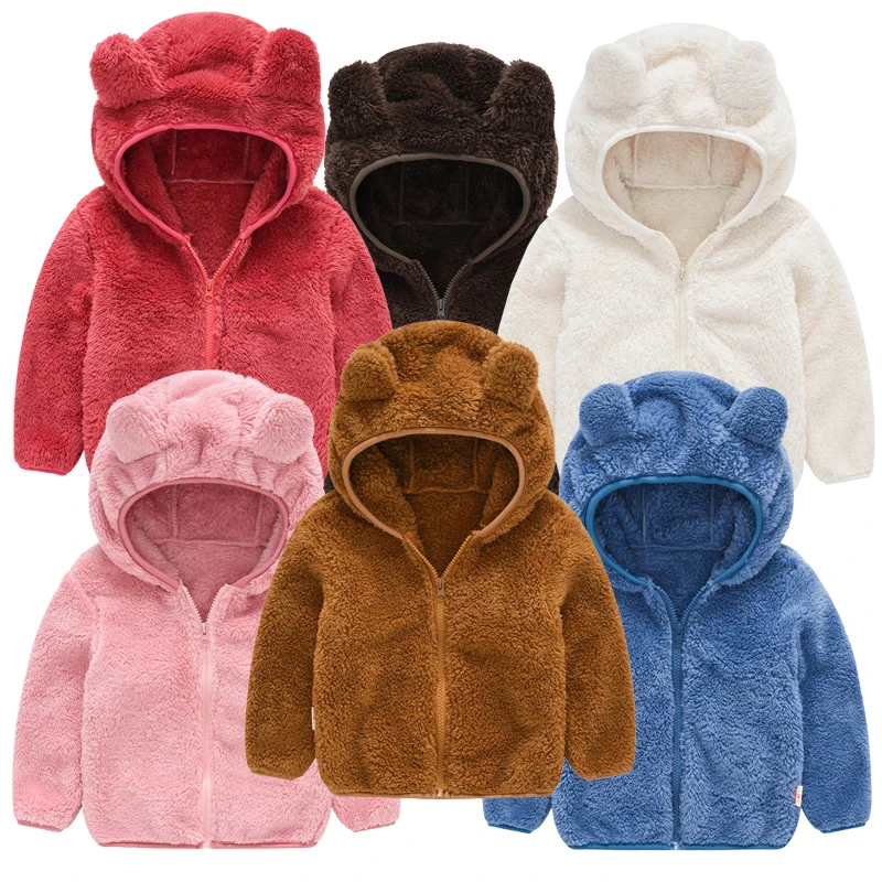 Autumn Baby Boys Hooded Jackets For Kids Clothes Girls Cartoon Plush Coats Jackets Casual Toddler Girl Zipper Jacket Outerwear (13)