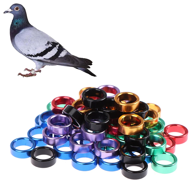

10Pcs 7.5mm Birds Aluminum Foot Rings Pigeon Outdoor Flying Training Race Identification Tag Bird Training Behaviour Tool